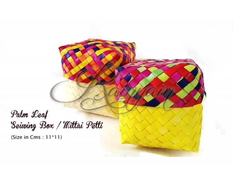 Palm leaf Mittai Petti Box Multicolor Lid Return Gift Item Festive Gift natural Product  Palm leaf Mittai Petti Box Multicolor Lid Return Gift Item Festive Gift natural Product