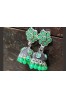 Green Stone Ethnic Silver Plated Small Oxidized Jumka Jumki for Women Girl Jewellery Green Stone Ethnic Silver Plated Small Oxidized Jumka Jumki for Women Girl Jewellery