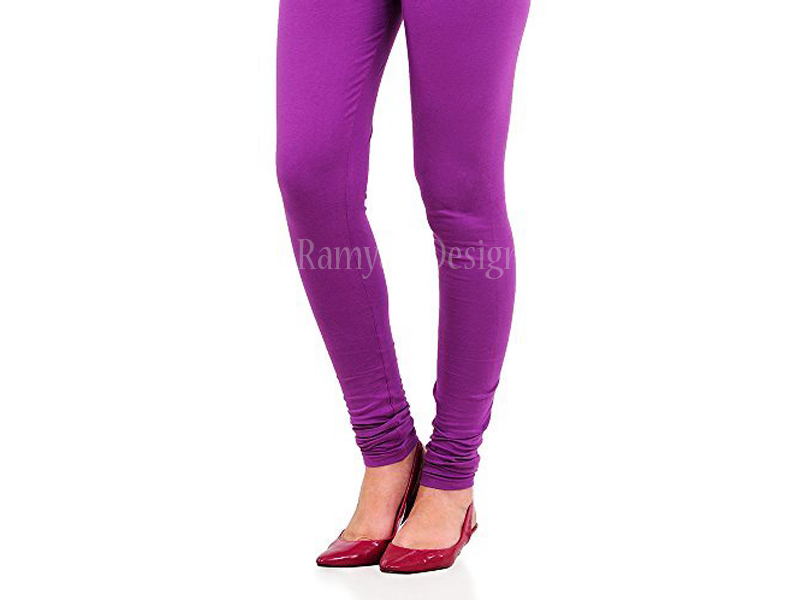 Light Purple Solid Womens Cotton Comfort Leggings Pant Bottom  Light Purple Solid Womens Cotton Comfort Leggings Pant Bottom